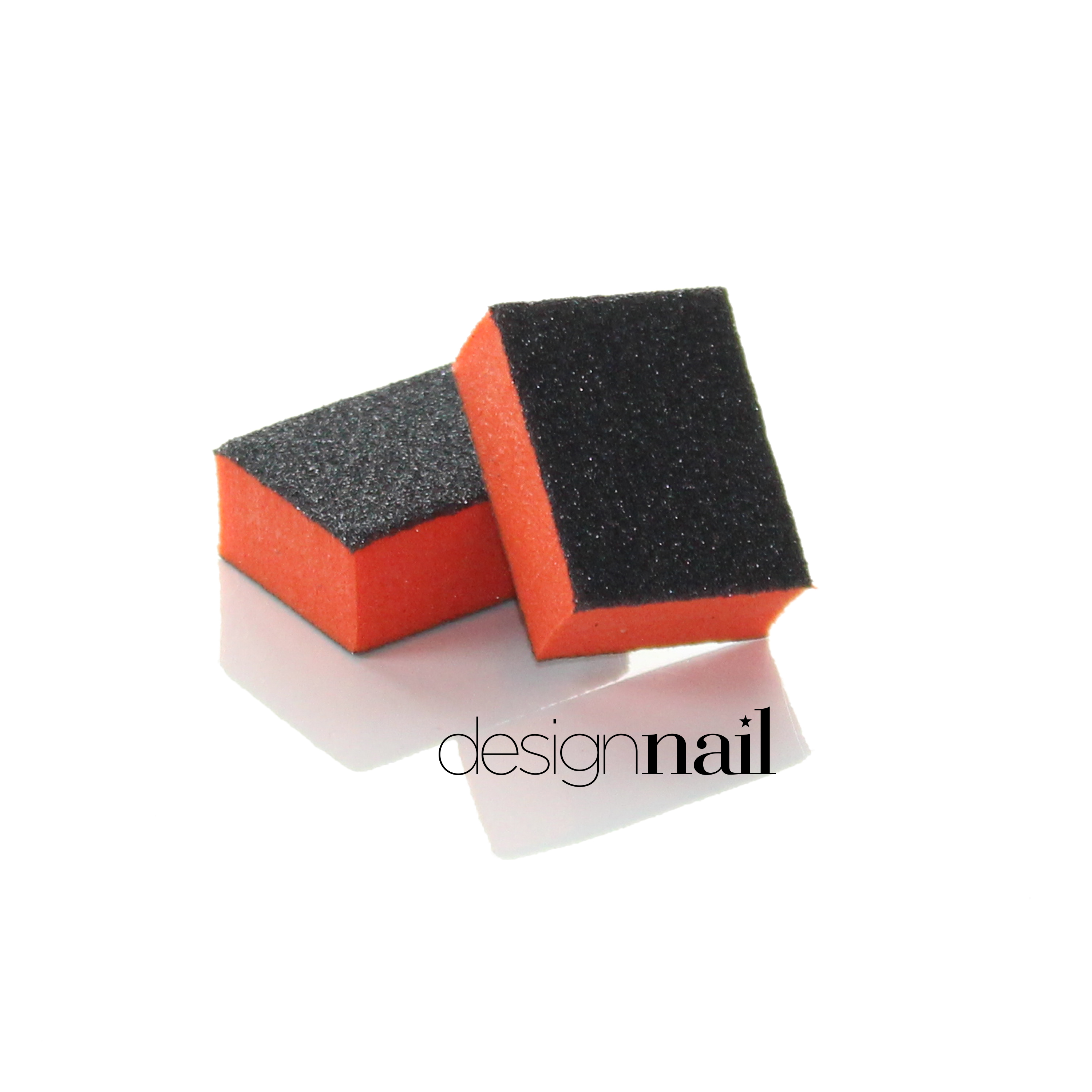 Orange and Black Mini 2 Sided Sanding Block by Design Nail